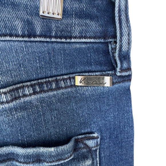 KanCan For Maurices High Rise Skinny Jeans Dark Wash‎ Distressed Hem Ripped 28 - Picture 6 of 7